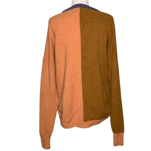 Madewell Westlake Colorblock Crewneck Pullover Coziest Yarn Sweater Size Medium - Picture 5 of 9
